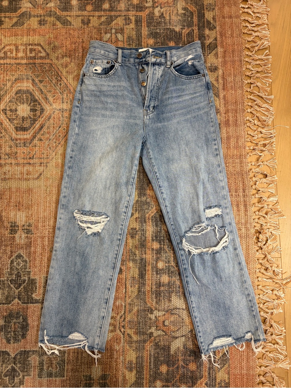 PISTOLA Distressed Light Wash Boyfriend Jeans